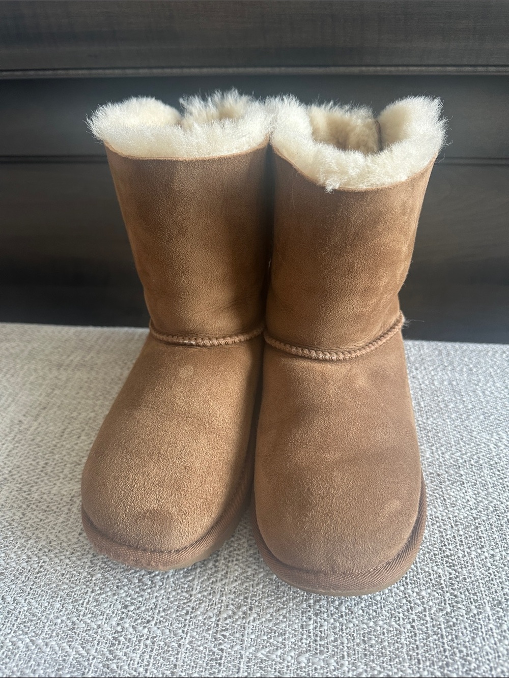 Classic Girl’s UGG Shearling Lined Winter Boots - Chestnut